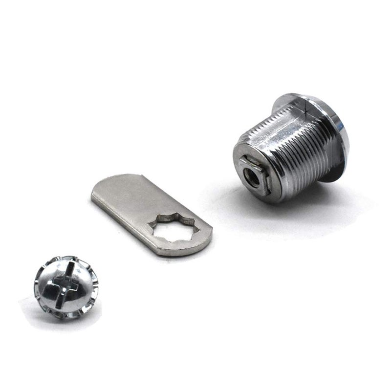 NIANNIAN 2Pack Cabinet Cam Lock 5/8 Inch Tubular Cam Locks Keyed Alike with Chrome Finish for Vending Machine Truck Pickup Tool Box Mailbox ATM Replacement Lock - Image 4